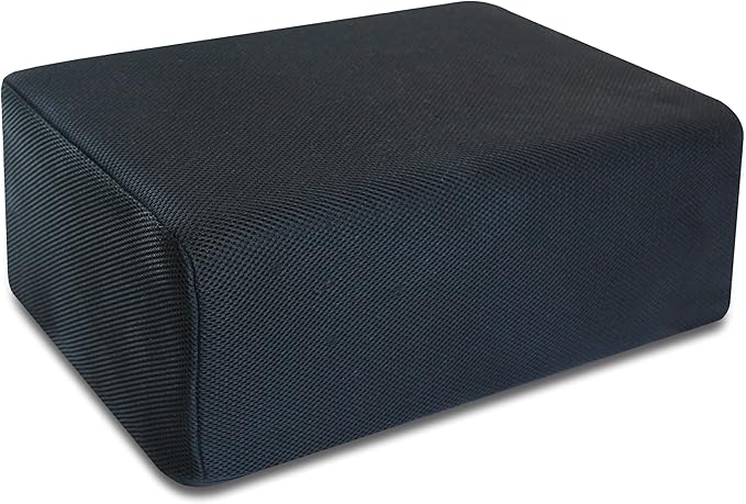 InteVision Extra Large 2-in-1 Footrest for Added Height - Premium Foam Cushion Works Great for Under Desk or bar - Will not Slide on Any Surface (17.5" X 12" x 8")