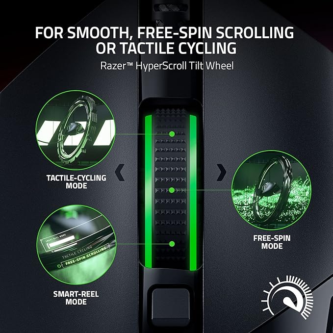 Razer Basilisk V3 Customizable Ergonomic Gaming Mouse + Gaming Mouse Bungee V3 Chroma Bundle