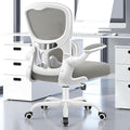 ALLGOD Ergonomic Office Chair, Breathable Mesh Ergonomic Desk Chair with Adjustable Lumbar Support, Flip-up Armrests, Computer Chairs Comfortable for Home, Office, Work, 300lbs, LightGray, Upgrade
