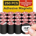 Peel-&-Stick Flexible Adhesive Magnets – 250 pcs (0.8"x0.08") Magnetic Dots for Office Supplies, Whiteboard, Crafts, Fridge, & School Projects