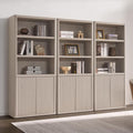 SICOTAS Book Shelf with Doors 71" Tall 6 Tier Bookshelf with Adjustable Shelves Fluted Booshelves & Bookcases Modern Book Case with Large Storage Display Cabinet for Living Room Home Office Bedroom