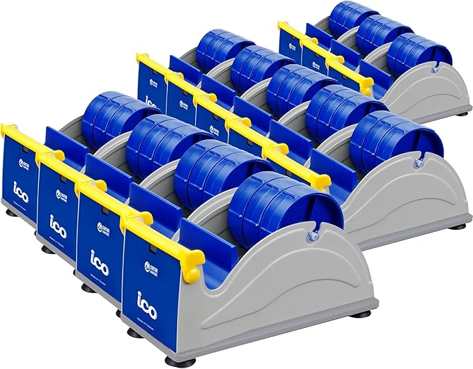 ICO by Excell Triple Premium Extra Wide Metal Multi-Rolls Desktop Tape Dispenser, ET-13371, 3 inch Wide, 3 inch Core, Pack of 12