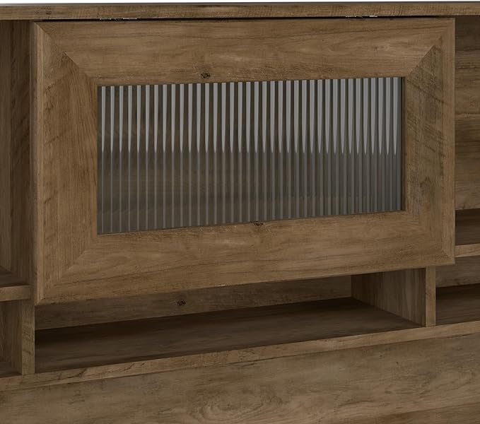 Bush Furniture Cabot L Shaped Desk with Hutch, Corner Desk with Storage for Home Office in Reclaimed Pine, 60W L Shaped Computer Desk