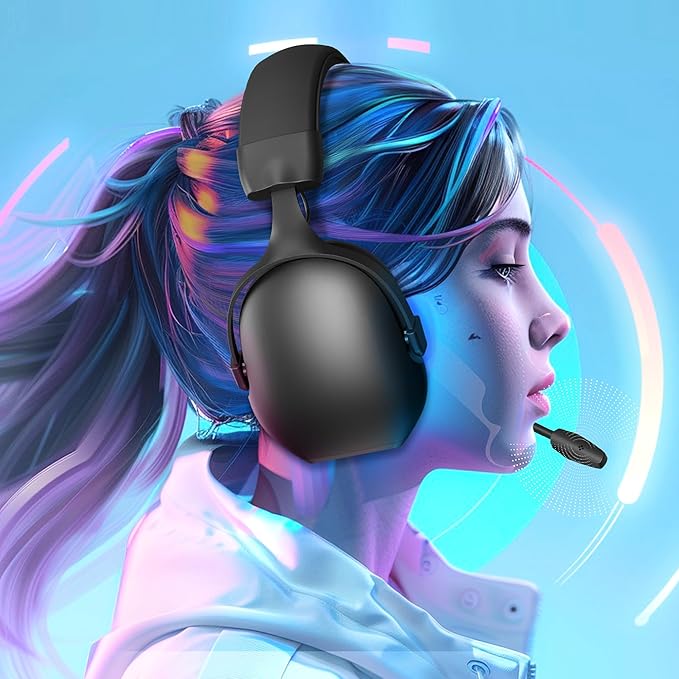 Gaming Headsets with Mic,7.1 Surround Sound Gmaing Headphones with Noise Cancelling Microphone for Xbox,PS4,PS5,Switch,PC,50MM Dynamic Drivers, 3.5MM Audio Jack-Black