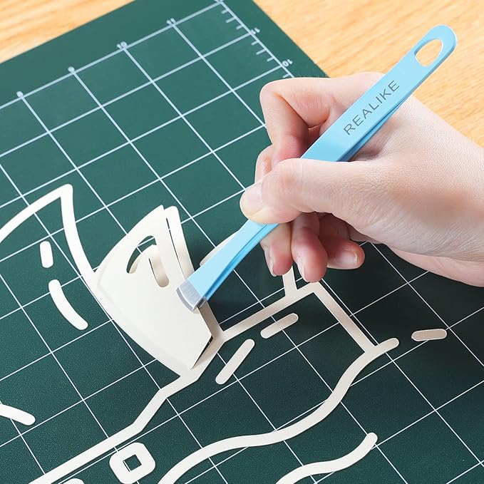 REALIKE StandardGrip Cutting Mat Compatible with Cricut Maker 3/Maker 4/Maker/Explore 3/4/Air 2/Air/One (12x12 Inch 5 Mats), Green Standard Adhesive Sticky Cutting Mats for Crafts