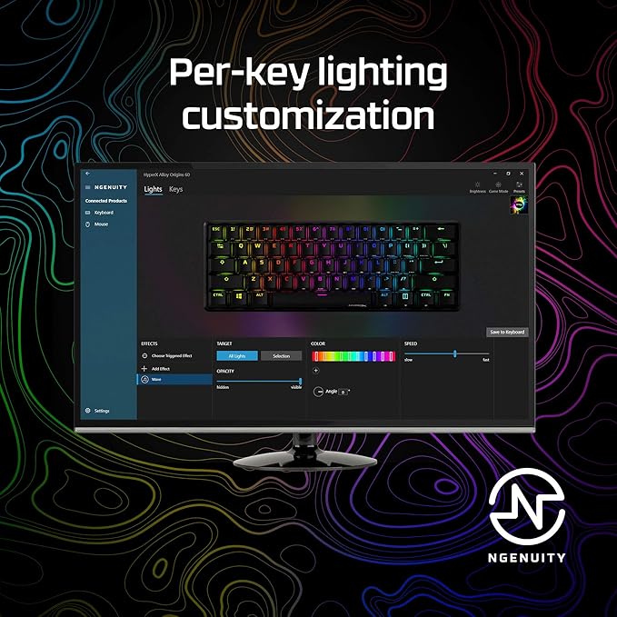 HyperX Alloy Origins 60 - Mechanical Gaming Keyboard - Ultra Compact 60% Form Factor - Tactile Aqua Switch - Double Shot PBT Keycaps - RGB LED Backlit - NGENUITY Software Compatible (Renewed)