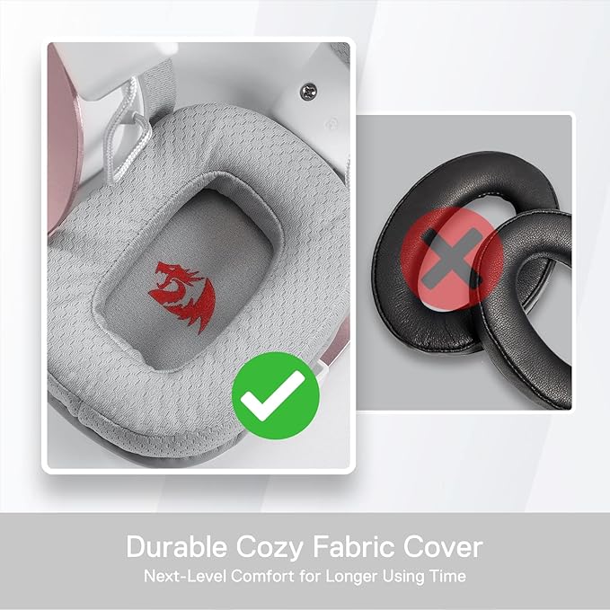 Redragon H510 Zeus-X RGB White Wired Gaming Headset - 7.1 Surround Sound - 53MM Audio Drivers in Memory Foam Ear Pads w/Reliable Fabric Cover- Multi Platforms Headphone - USB Powered for PC/PS4/NS