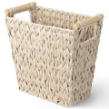 GRANNY SAYS Waterproof Wicker Desk Wastebasket with Handle – Natural (1-Pack, 5 Gal)
