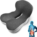 Memory Foam L-Shaped Integrated Seat Cushions, Butt Pillow with Back Support, Ergonomic Cushions with Lumbar Support, Office Chair Seat Cushion for Lower Back Tailbone Protection