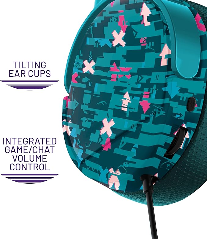 4Gamers Panther Gaming Headset Glitch - Teal, Compatible with PS4, PS5, Xbox, Switch & PC