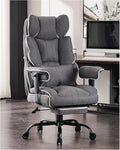 Efomao Fabric Office Chair, Big and Tall Office Chair 400 lb Weight Capacity, High Back Executive Office Chair with Foot Rest, Ergonomic Office Chair for Back Pain Relief, Gray