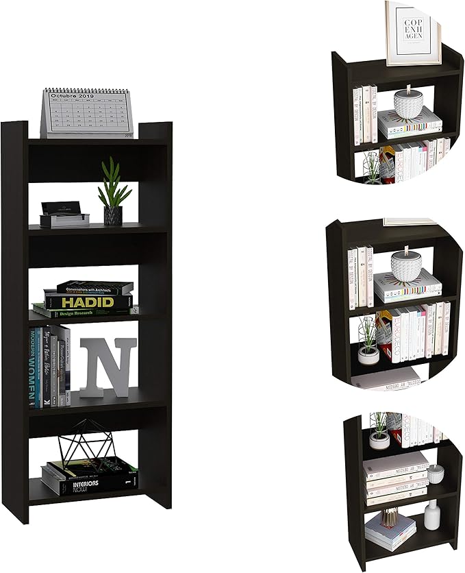 1-Plano Two Piece Home office Set,Black