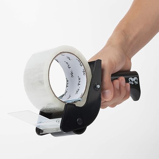 Mr. Pen- Heavy Duty Packing Tape Dispenser Gun, 2 Inch, Includes 1 Clear Tape Roll, Handheld Tape Gun for Moving, Shipping, Sealing Boxes & Packaging