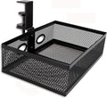 WOPPLXY Mesh Organizer and Swivel Pencil Drawer, Rotary Under Desk Drawer, Extra Sturdy C-Clamp Mount System and Easy to Install, 360 Rotatable Under Desk Storage Drawers (Black)