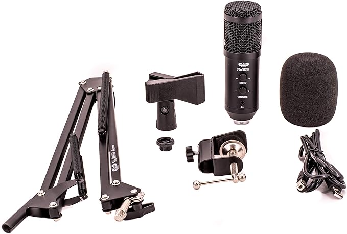 CAD PM1100 PodMaster™ D usb Professional Broadcast / Podcasting Microphone with Dynamic Capsule, supplied with Broadcast Boom Mic Stand