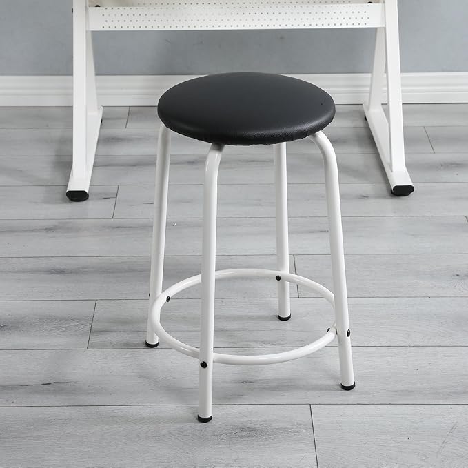 Adjustable Drawing Table for Artists | Drafting Desk with Tilted Glass Top | Art & Craft Table for Adults (White, Classic Pro-27.16''- 35.82'' H)