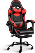Gaming Chair, Ergonomic Computer Chair with 90°-150° Reclining Backrest & Footrest, Headrest & Lumbar Support, 360° Swivel Height Adjustable Desk Chair, High Back for Adults