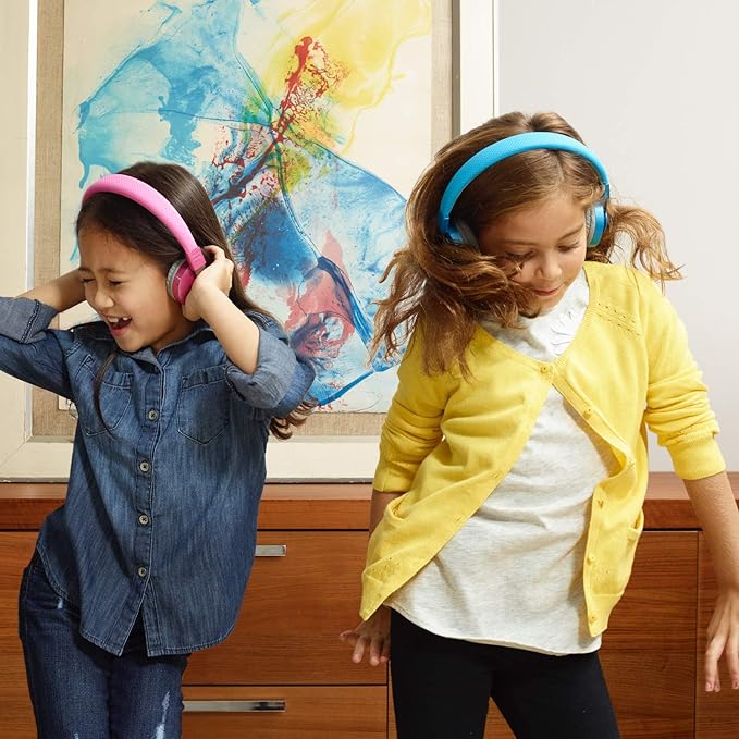 LilGadgets Bluetooth Headphones - Ages 4+ - On-Ear, Blue - Volume-Limited Kids Headphones for School with SharePort Tech & Mic - SoftTouch Padding, 12 Hr Playtime
