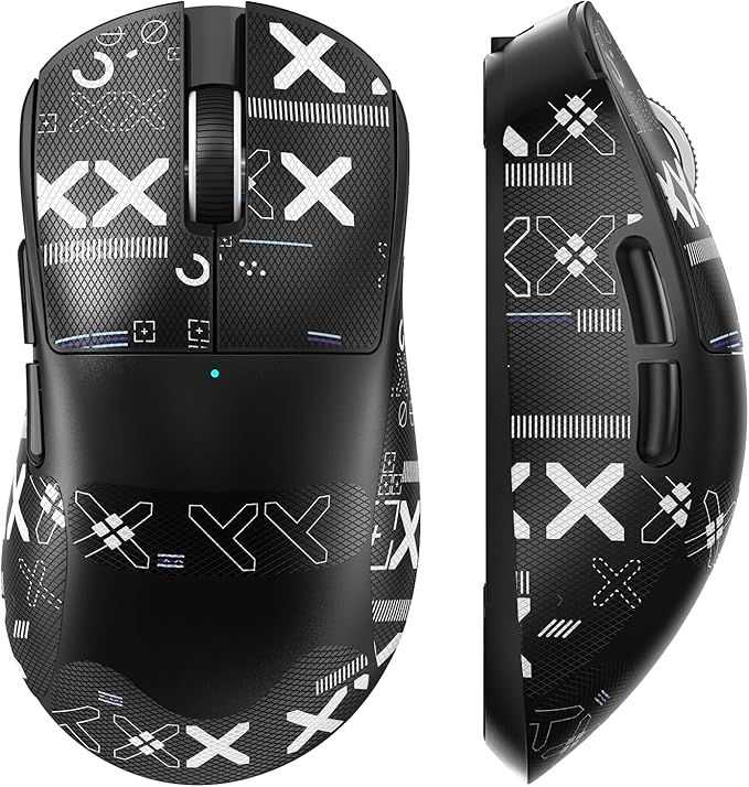 MAGIC-REFINER X2 Superlight Wireless Gaming Mouse,BK3633 Tri-Mode BT/2.4G Wireless/Wired Mouse with Grip Tape,25000DPI,1000Hz Polling Rate,500mAh,Large Size,5 Programmable Buttons for Pc/Mac,Black PRO