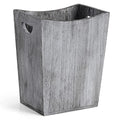 ETELI Waste Basket Small Wooden Office Trash Can Rustic Wood Garbage Can with Double Handles for Bedroom Bathroom Office Living Room