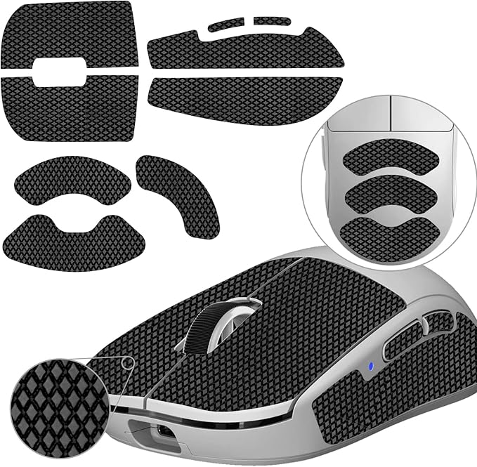 TALONGAMES Mouse Anti Slip Grip Tape Compatible with Pulsar Gaming Gears X2 Gaming Mouse, Palm Sweat Absorption, Thin 0.5mm, Cut to Fit, Easy to Apply, Mouse Skin