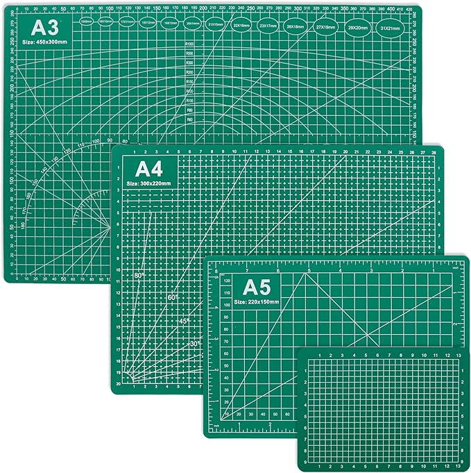Cutting Mats Double Sided 5 Layers Craft Cutting Mat Rotary Cutting Sewing Mat Multi-sized Tabletop Cutting Board for Sewing Hobby Crafts Scrapbooking Fabric Project DIY Artwork