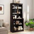 Bevfint 72" Tall Bookcase, White Large Floor Standing Bookshelf, 5 Tier Shelves Open Storage Organizer, Book Case for Living Room Hallway Kitchen Home Office Bedroom, Dark Cherry- 5 Tier