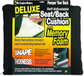 Master Caster Deluxe Seat/Back Cushion w/Memory Foam, 17w x 2 3/4d x 17 1/2h, Black