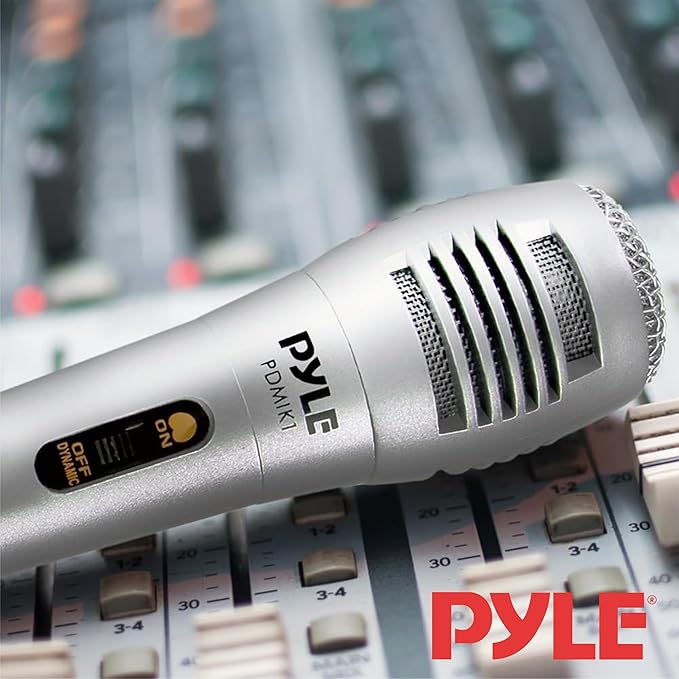 Pyle Professional Dynamic Microphone - 10-Pack Unidirectional Handheld Mic with Built-in Pop Filter, High Signal Output, 6.5 ft. XLR Audio Cable, Ideal for Stage, Karaoke & Studio Performances