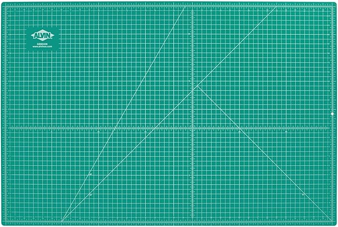 ALVIN GBM Self-Healing Cutting Mat 24 x 36 inch | Double-Sided Green/Black | 5-Layer Gridded Surface for Arts, Crafts and Sewing - Model GBM2436