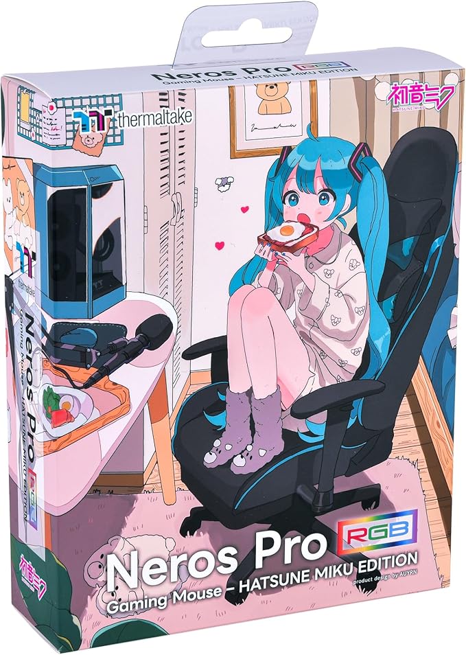 Thermaltake Neros Pro RGB Hatsune Miku Edition USB Wired Connection RGB Gaming Mouse Hatsune Miku Edition GMO-NPR-WDOHBL-09 MS0706