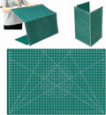 Teenyyou 24" x 36" Self Healing Folding Cutting Mat with Grid for Quilting, Sewing, Craft Hobby Board Sewing Cutting Mat for Quilting, Leather, Fabric, Crafting, Scrapbooking, Art, Clay, Green