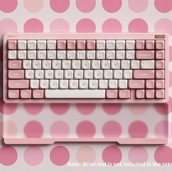nuphy Halo75 V2 Mechancial Gaming Kyeboard,75% Wireless Hot Swappable Bluetooth Keyboard,83 Kyes RGB Backlit Keyboard,Support Bluetooth/2.4GHz/USB-C-Pink Blush Switch