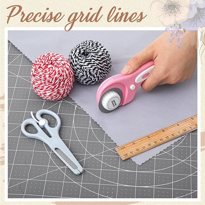 Teenyyou 24" x 36" Self Healing Folding Cutting Mat with Grid for Quilting, Sewing, Craft Hobby Board Sewing Cutting Mat for Quilting, Leather, Fabric, Crafting, Scrapbooking, Art, Clay