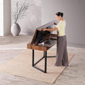 Transformer Table - Dining Table to Computer Desk, Work-from-Home Office, Gaming Desk, Study Desk, Space-Saving Furniture, Multiuse Dining Table, Royal Brown