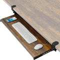 AX WABER Keyboard Tray Under Desk Pull Out with Extra Sturdy C Clamp Mount System, 32.8 (38 inch Including Clamps) x 12 Inch Slide-Out Platform Computer Drawer for Typing Vintage AX01WG202