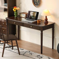 Home Office Desk, Solid Wood Computer Desk, Vintage Mid-Century Modern Writing Desk with for Study Work 47.24" W