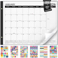Ospelelf Desk Calendar 2026-2027 Large 22"x17" Monthly Family Planner Pad with Protective Cover 18 Months January 2026 - June 2027 Black