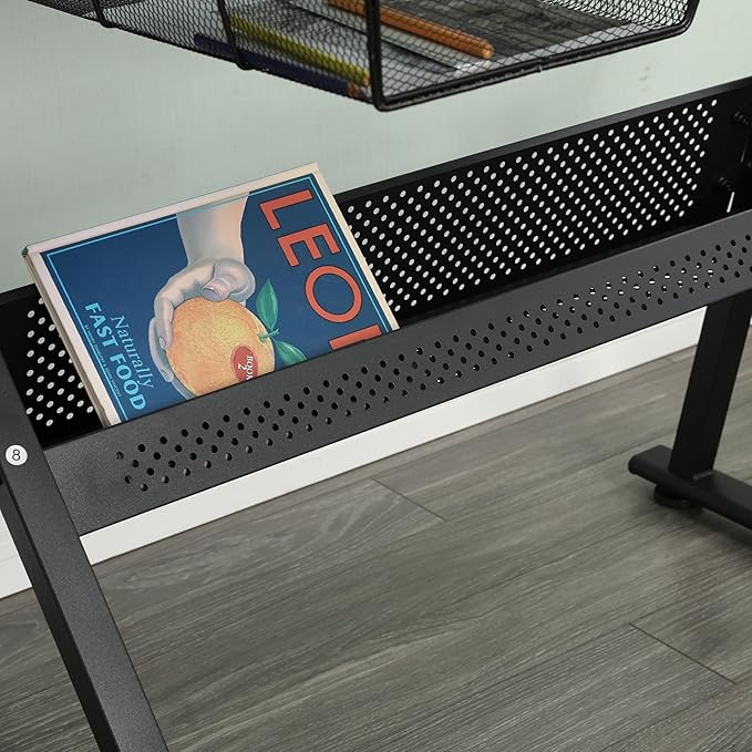 Henf Drafting Table, Height Adjustable Glass Drafting Table Art Desk with Drawers, Art Table Painting Table Art Craft Desk with 0-75° Tilting Glass Tabletop and Storage for Home Office,Black