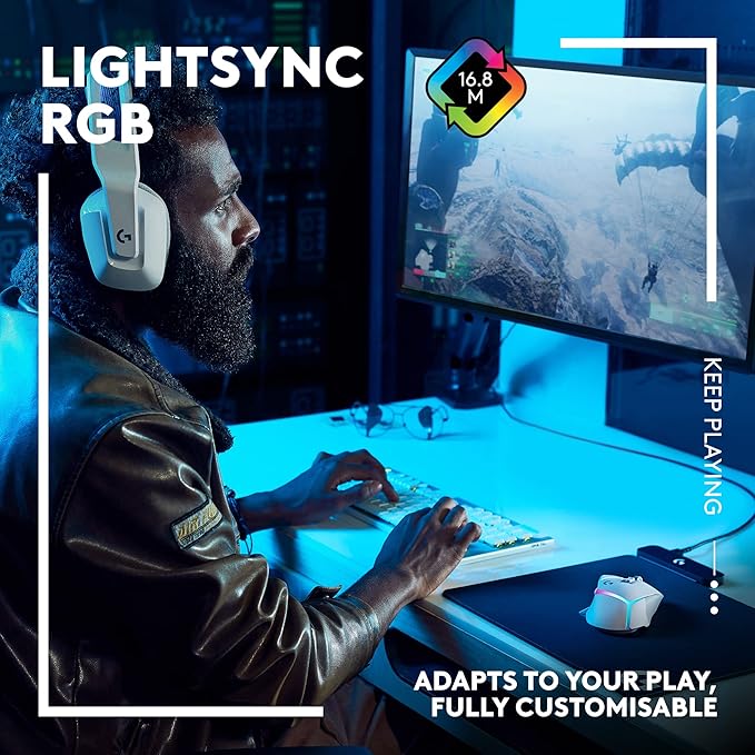 Logitech G502 X Plus Lightspeed Wireless Gaming Mouse, White | Hero Sensor, 25,600 DPI, 13 Programmable Buttons, LIGHTFORCE Switches, RGB Lighting, PC/Mac | with Signature Series Charging Dock