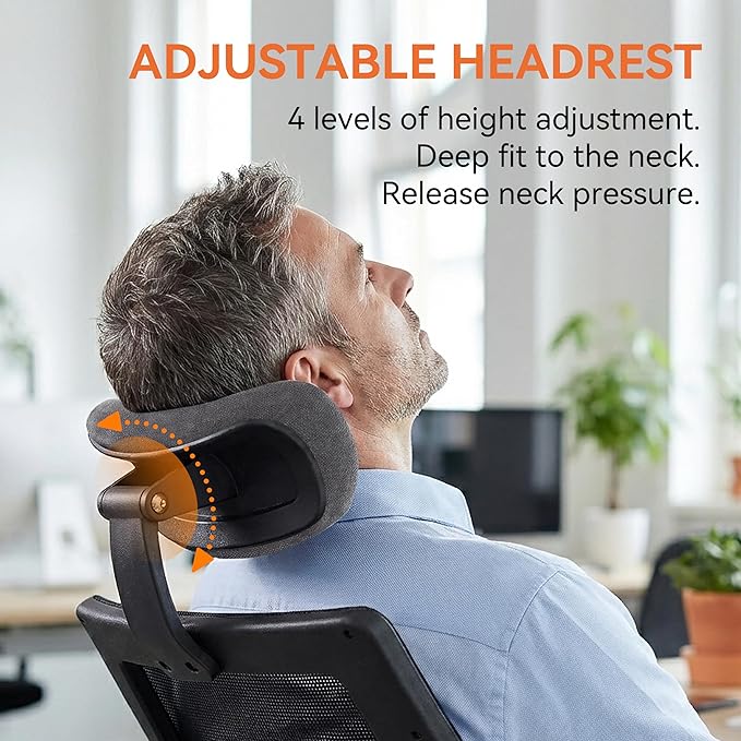 Ergonomic Drafting Chair Tall Office Chair for Standing Desk - 400lbs Mesh Computer Stool with Adjustable Footring, Dual Seat Cushion, and Space-Saving Flip-Up Arms for Counter Height Work