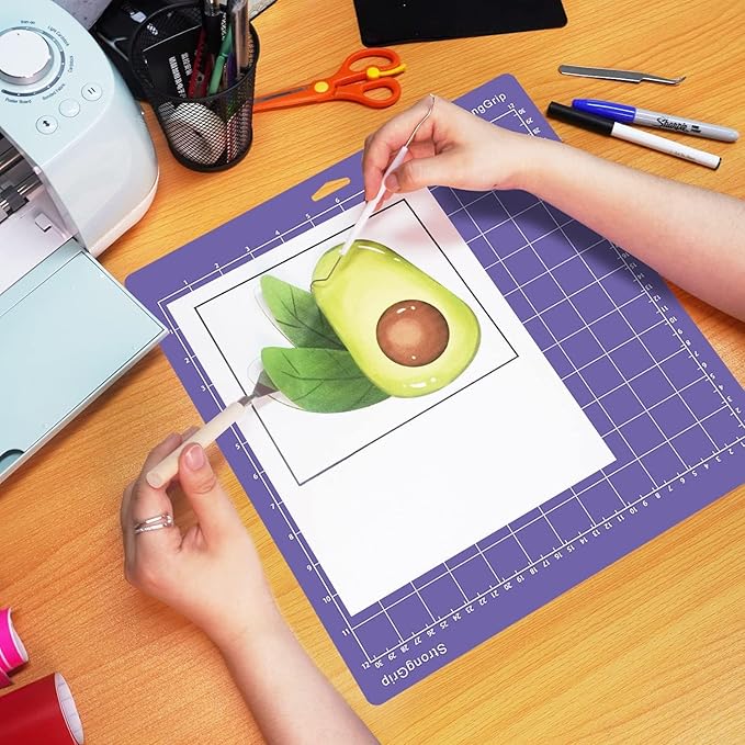 Gwybkq Cutting Mats 12x12 4 Pack, Compatible With Cricut Explore One/Air/Air 2/Maker 3/Maker Replacement Accessories (Standard,Light,Strong,Fabric) for Supply