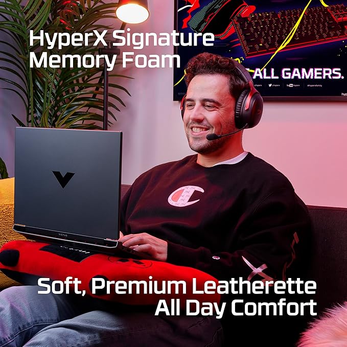 HyperX Cloud III Wireless Gaming Headsets with Microphone Noise Cancellation DTS Headphone:X 120-Hour Battery for PC, PS5, PS4, Nintendo Switch Playstation Headset, 77Z46AA Black/Red (Renewed)