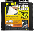 Deluxe Seat/Back Cushion w/Memory Foam, 17-1/2w x 2-3/4d x 17h, Black