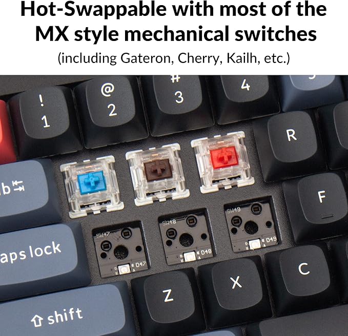 Keychron Q7 Wired Custom Mechanical Keyboard, 70% Layout QMK/VIA Programmable Macro with Hot-swappable Gateron G Pro Brown Switch Double Gasket Compatible with Mac Windows Linux (Black)