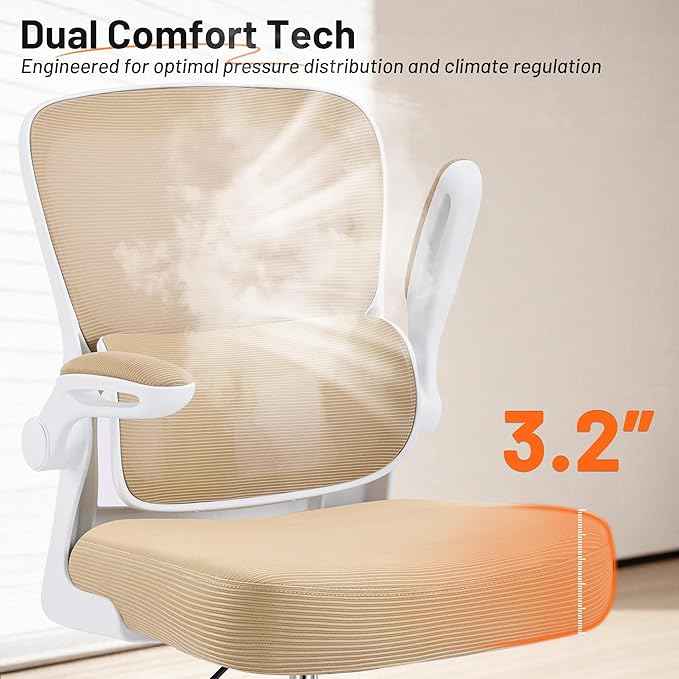 AreShark Drafting Office Chair - Ergonomic Tall Office Chair with Adjustable Footrest Ring - Counter Height Adjustable Rolling Standing Desk Chair with Lumbar Support and Flip-up Armrests for Home