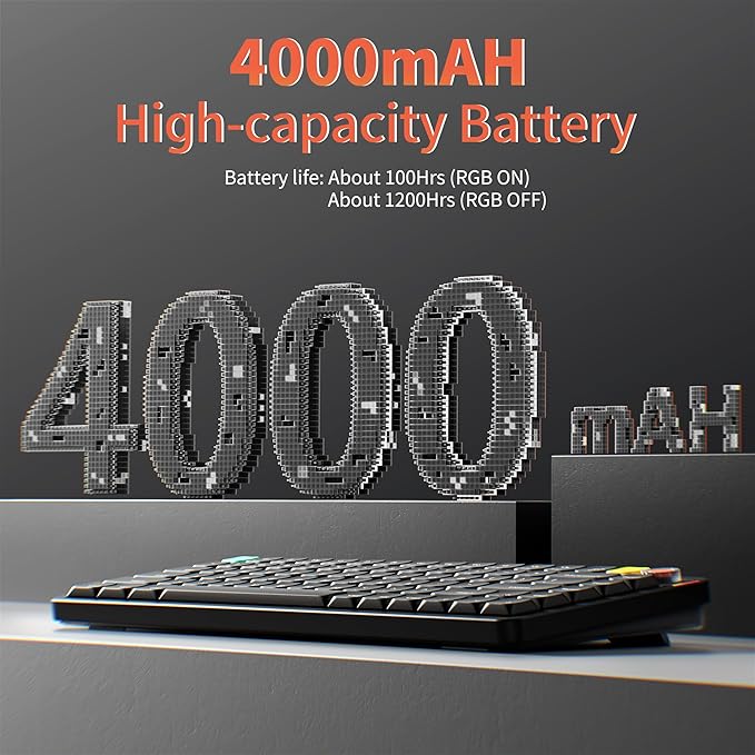 nuphy Air75 V3 Hot Swappable Wireless Mechanical Keyboard, 84 Keys 75% Custom Low Profile Keyboard with Knob, RGB Backlit, Gasket Mounted, Support Bluetooth/2.4GHz/USB-C,Black-Brown Nano