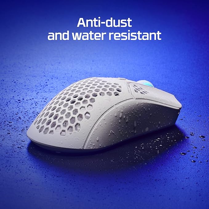HyperX Pulsefire Haste Wireless Gaming Mouse Ultra Lightweight 61g 100 Hour Battery Life, Honeycomb Shell, 16000 DP,I 6 Programmable Buttons, HyperX NGENUITY, for PC, PS4, Xbox Series, Black (Renewed)
