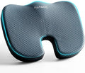 Mureon Seat Cushion for Office Chairs, Large Memory Foam Cushion for Car, Pressure Relief Ergonomic Chair Cushion with Non-Slip Cover for Soft Support for Hip All Day Comfort - Navy