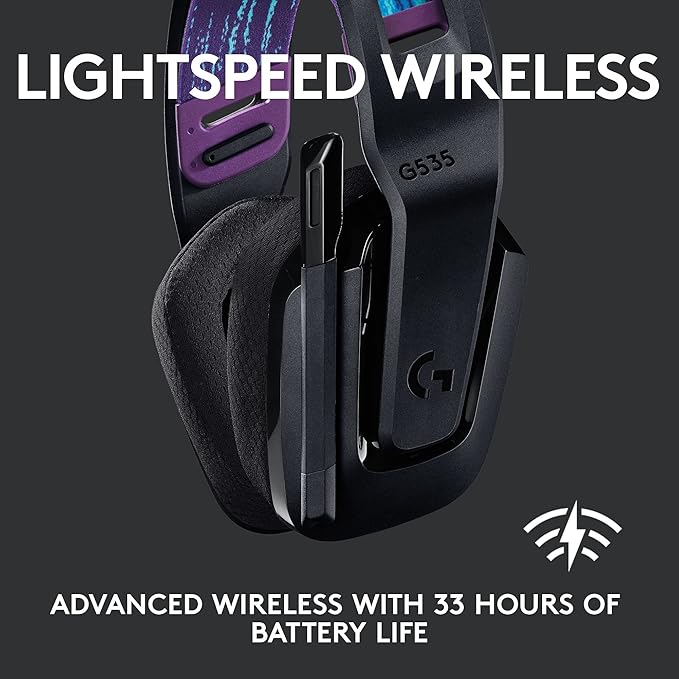 Logitech G535 Lightspeed Wireless Gaming Headset + G305 Lightspeed Wireless Gaming Mouse - Black